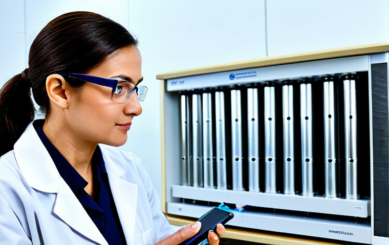 Solid State Battery Innovation**

"A research scientist in a clean lab, fully clothed in a lab coat and safety glasses, examining a solid-state battery prototype, appropriate attire, safe for work, perfect anatomy, natural proportions, professional photography, high quality, focus on the battery technology, modest setting, family-friendly."

**