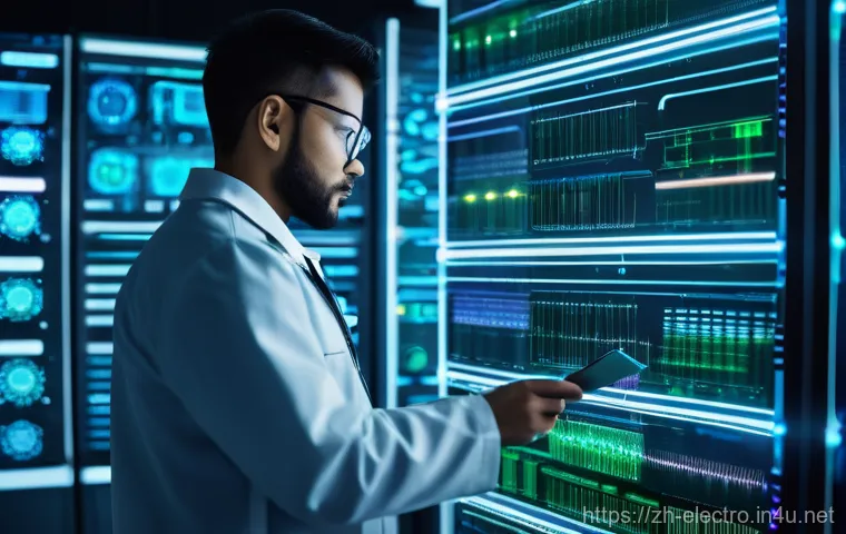 디지털 시스템 설계 - **Prompt: "An ultra-modern, clean laboratory environment where a human digital system designer, wear...