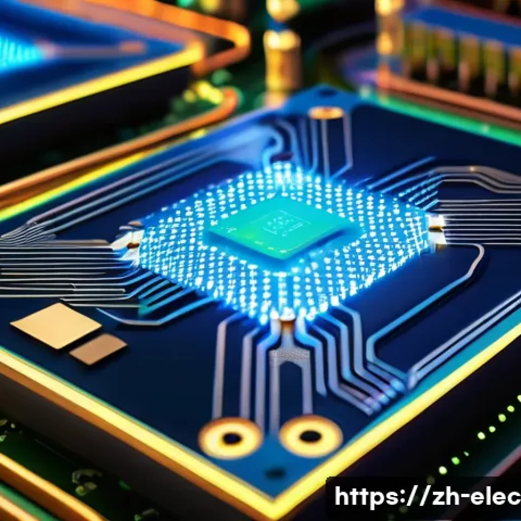 전기 회로 해석 기법 - AI Chip's Power Heart - Efficient Energy Management**

A highly detailed, close-up shot of a sophist...